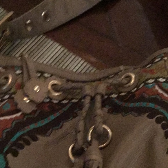 Isabella Fiore Boho Embroidered Leather Hobo Bag - Picture 5 of 5